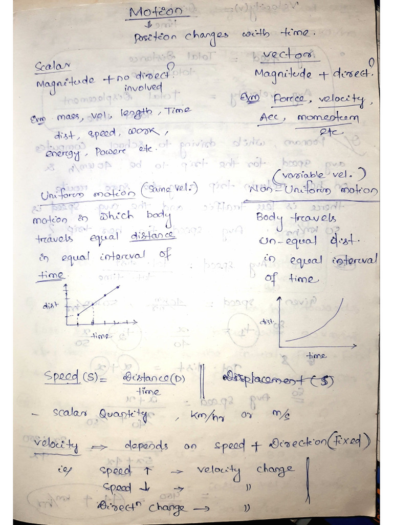 Motion Handwritten Note | PDF