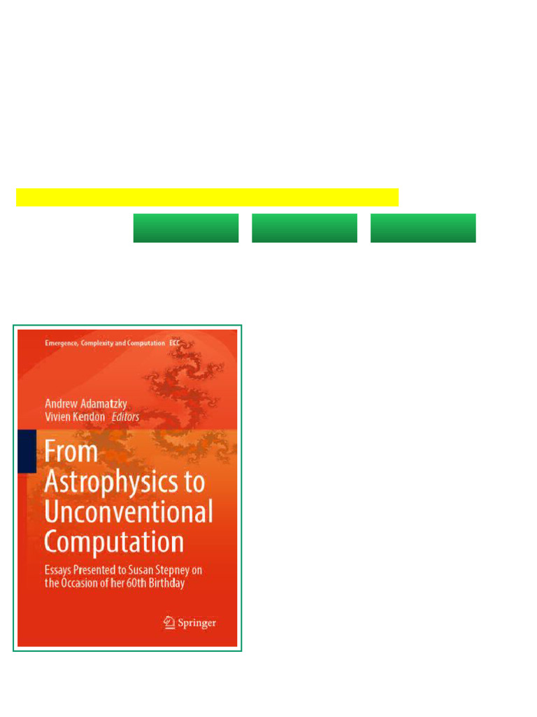 (Ebook) From Astrophysics to Unconventional Computation: Essays ...