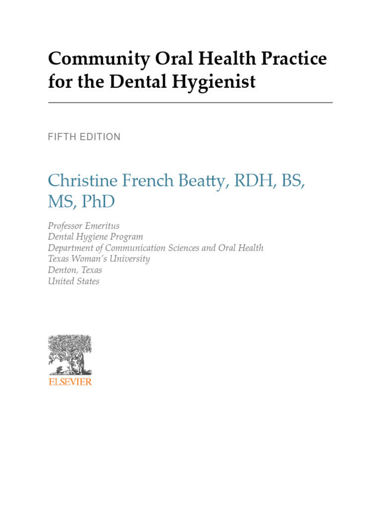 Community Oral Health for Hygienists | PDF | Human Tooth | Public Health