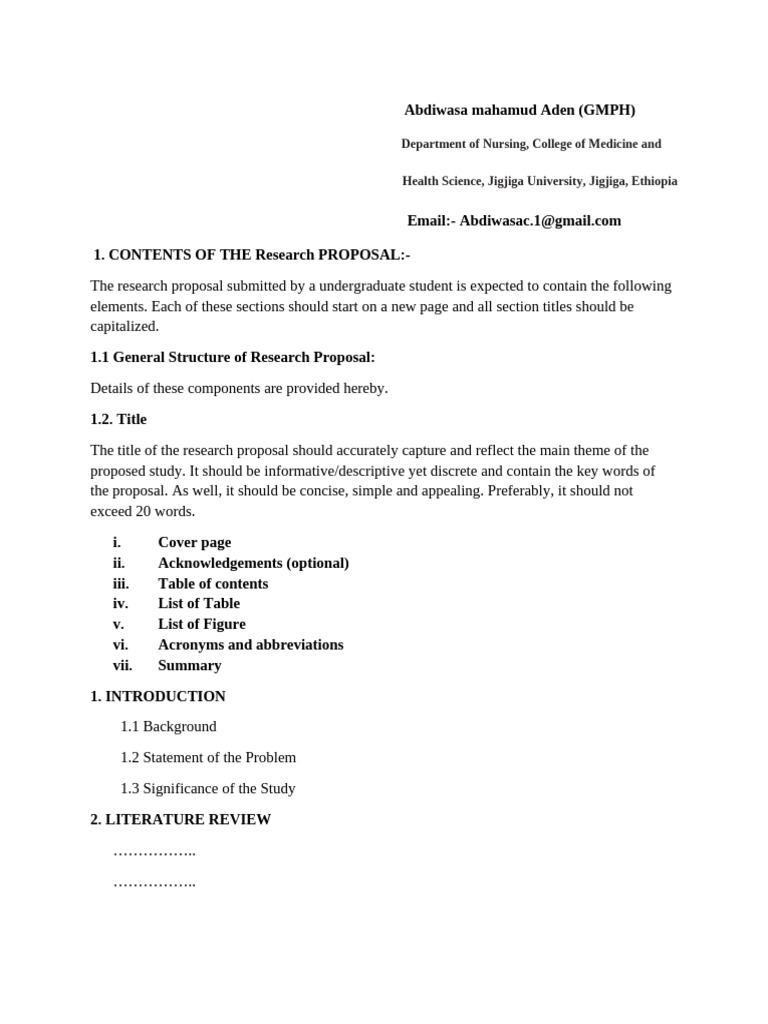 Research Proposal Structure Guide | PDF | Typefaces