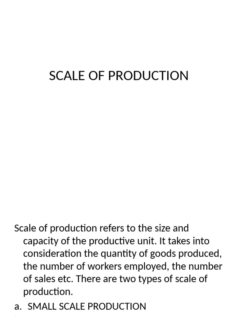 Understanding Scale of Production Types | PDF | Economies Of Scale ...
