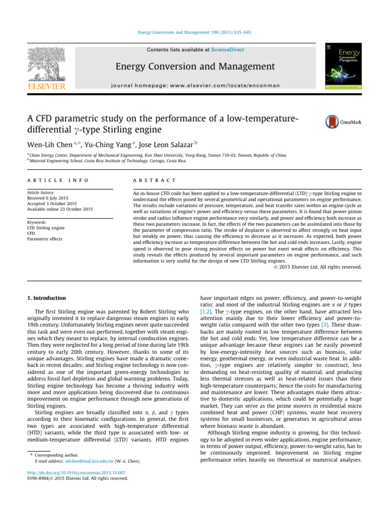 A CFD Parametric Study On The Performance of A Low ...