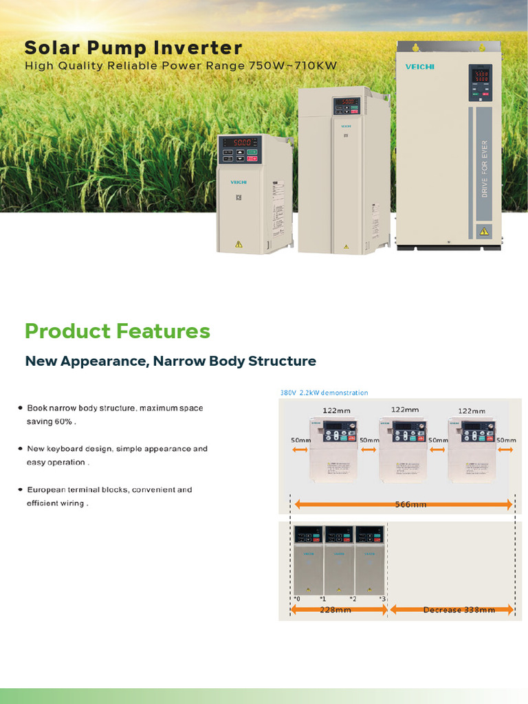 Solar Pump Inverter Specifications & Features | PDF