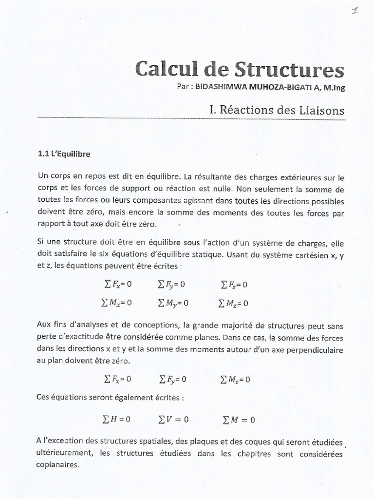 Calcul Des Structures | PDF