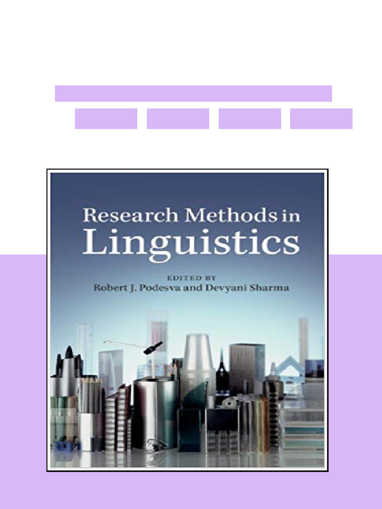 (eBook PDF) Research Methods in Linguistics digital download | PDF ...