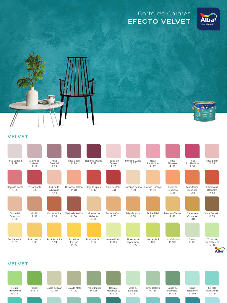 Carta de Colores Velvet y Alba | PDF