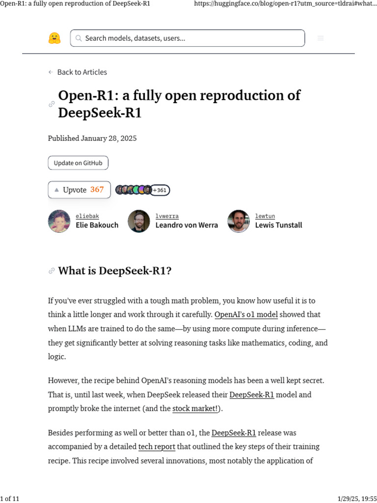 Open-R1 - A Fully Open Reproduction of DeepSeek-R1 | PDF ...