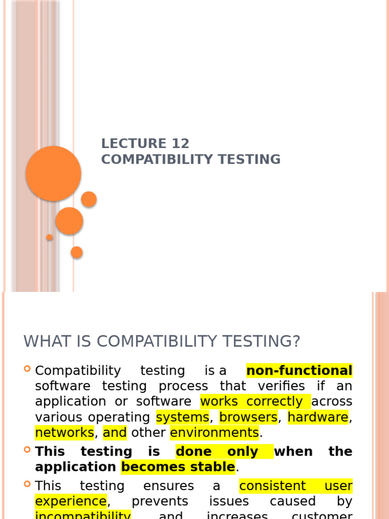 Compatibility Testing Explained | PDF | Software Testing | Software