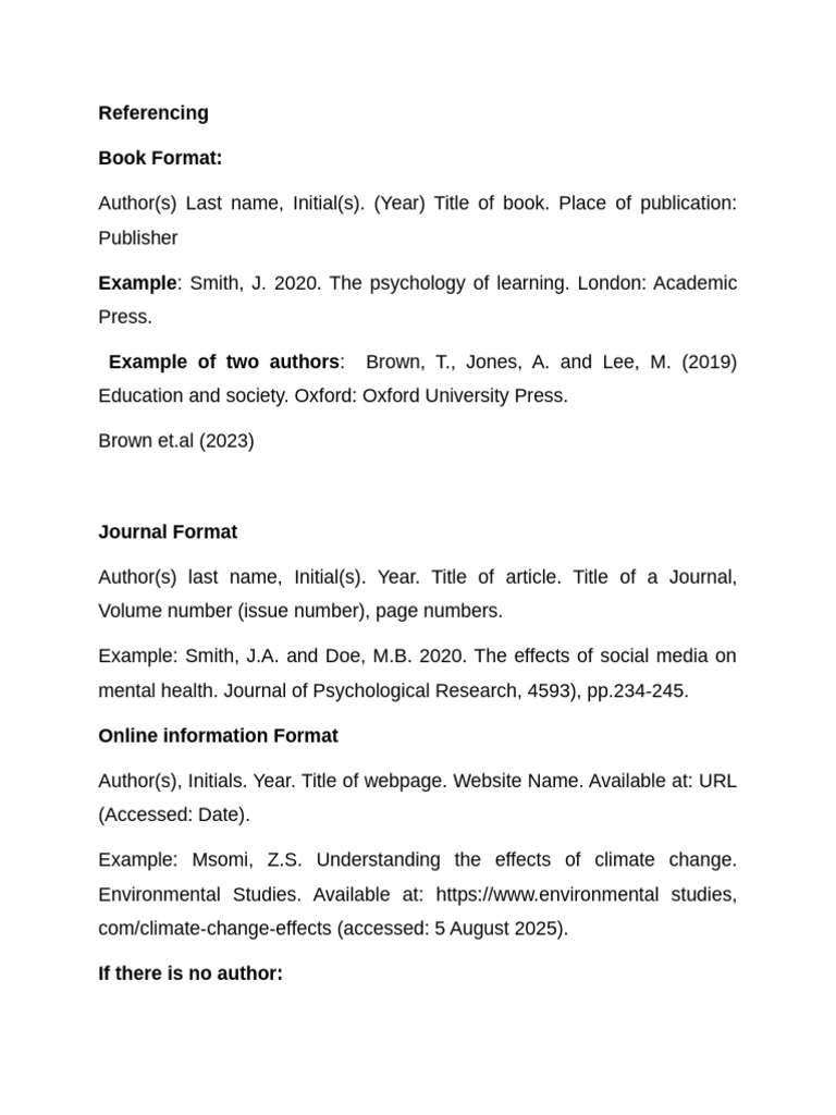 Referencing | PDF