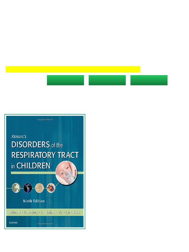 (Ebook) Kendig’s Disorders of the Respiratory Tract in Children by ...