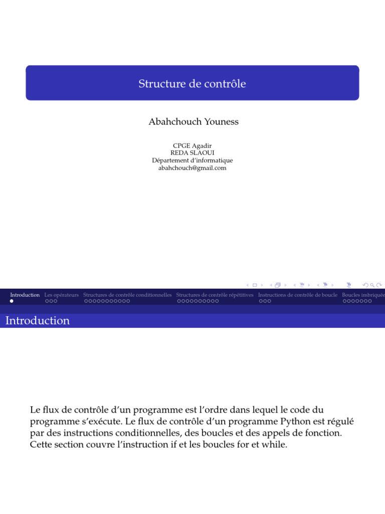 Structures de contrôle en Python | PDF | Structure de contrôle ...