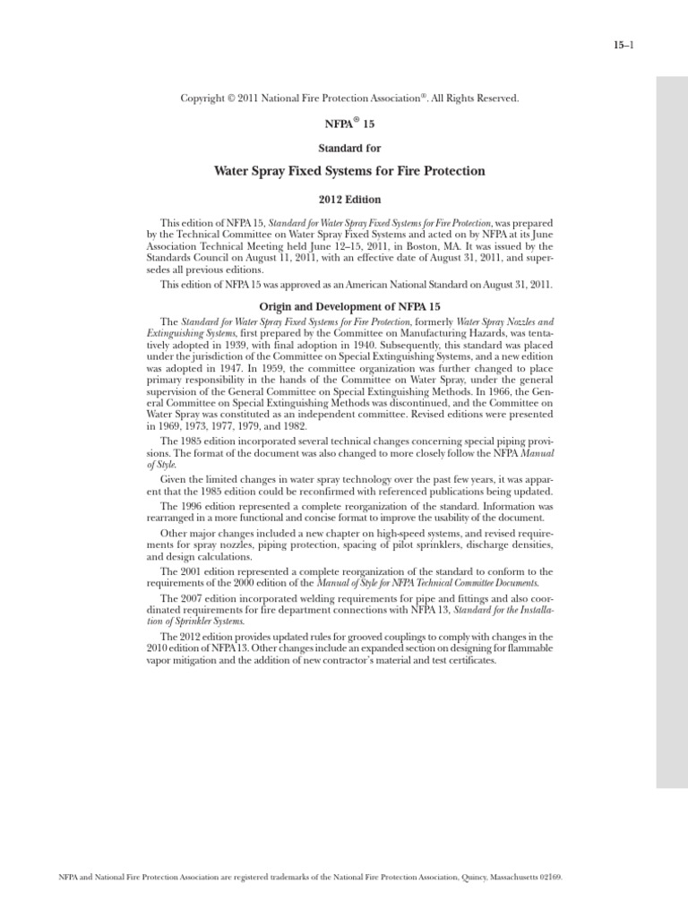 NFPA 2016 All Codes 1843 | PDF | Fire Sprinkler System | Fire Protection