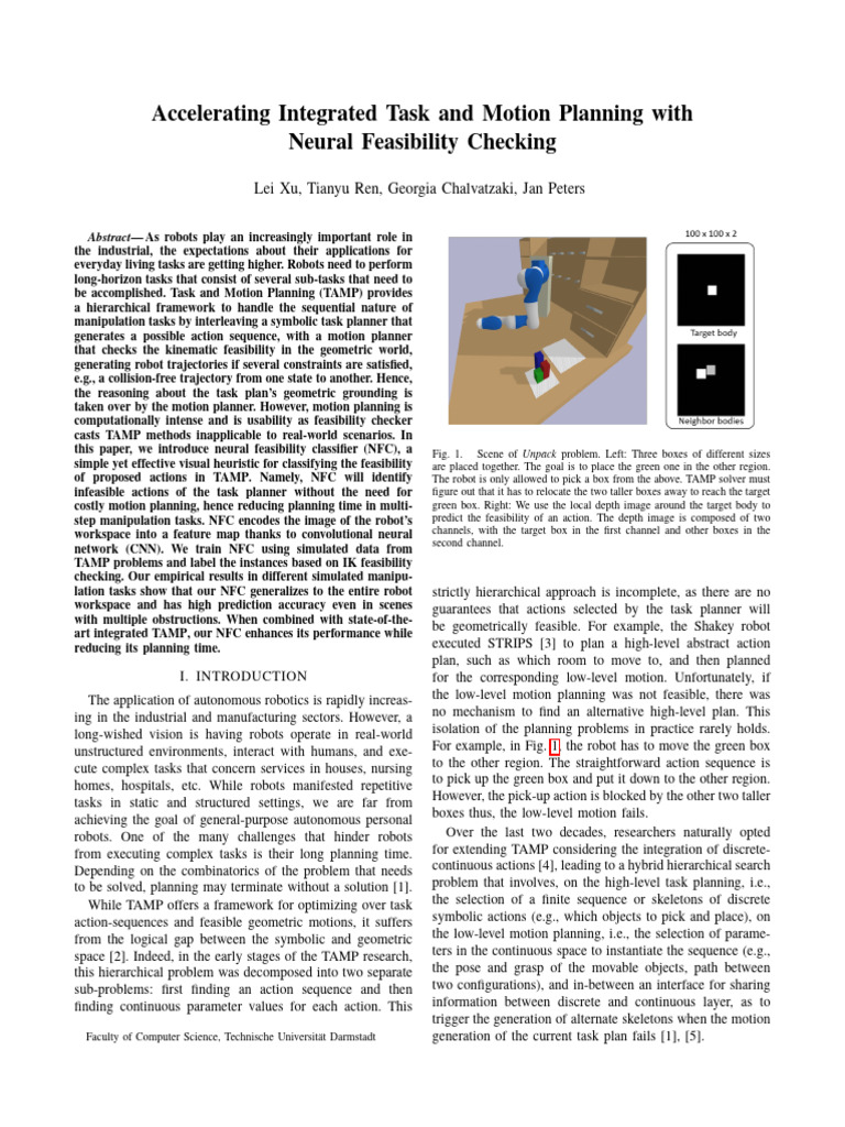 Accelerating Integrated Task and Motion Planning with | PDF | Computing ...