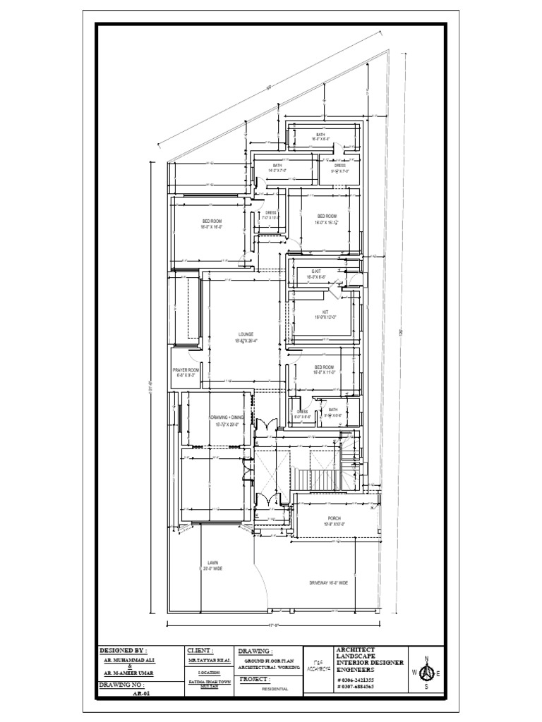 Residential Ground Floor Plan Design | PDF