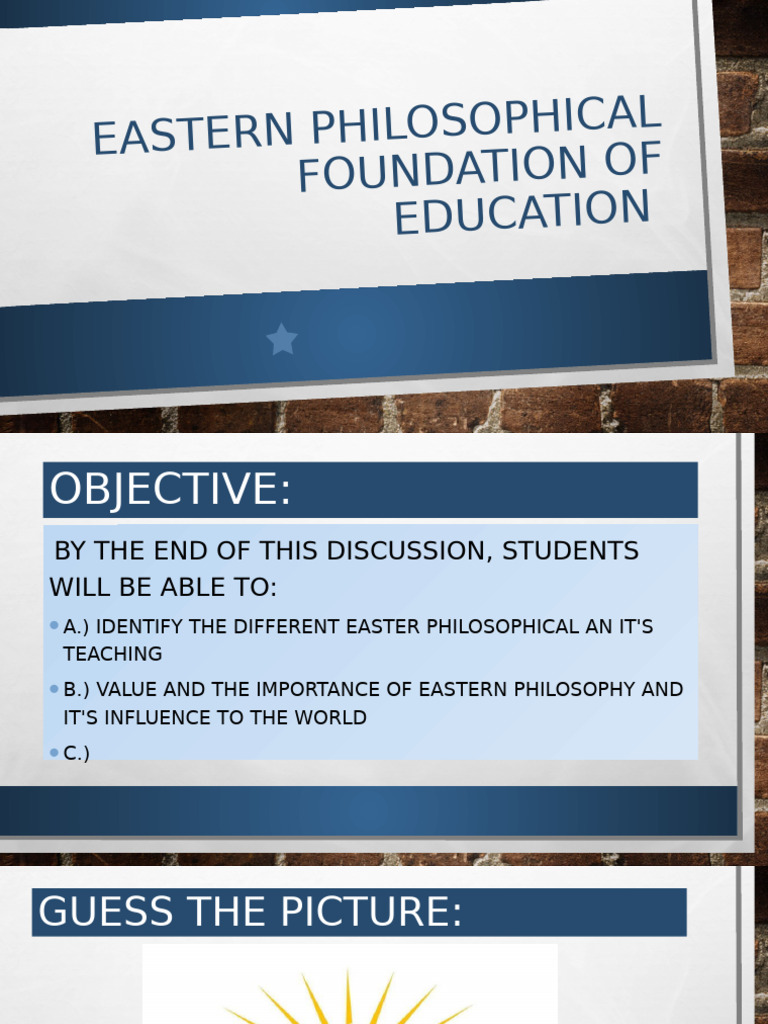 Eastern Philosophical Foundations in Education | PDF | Eastern ...