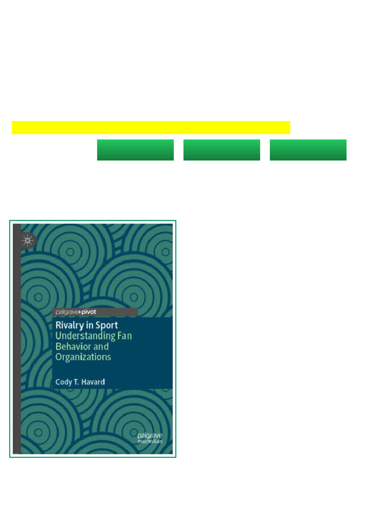 (Ebook) Rivalry in Sport: Understanding Fan Behavior and Organizations ...