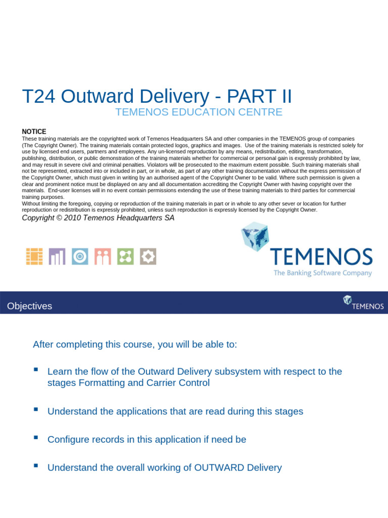 DEL4 - T24 Outward Delivery - PART II-R11.01 | PDF