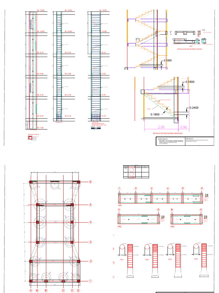 Plano Estructural Proyecto Santa Rosa | PDF