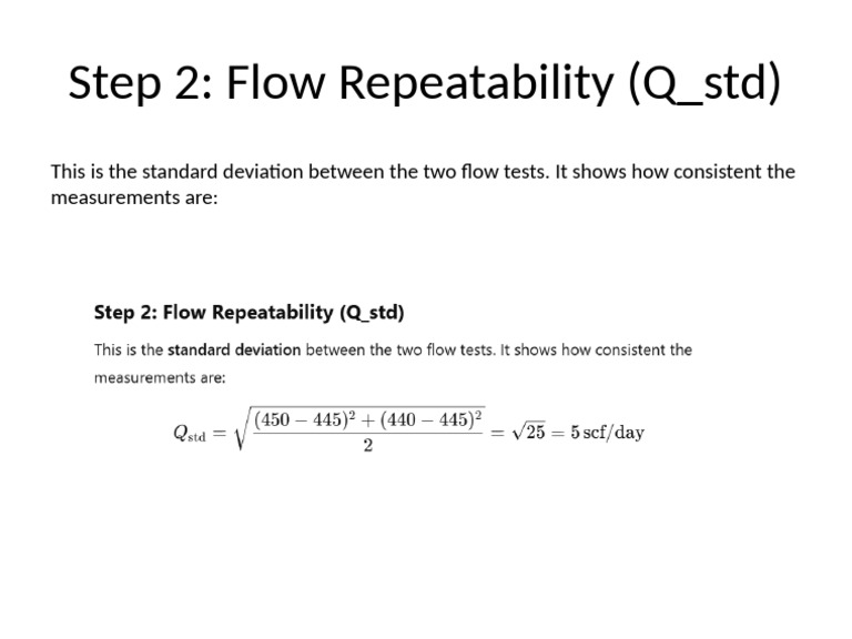 Flow Repeatability QSTD | PDF