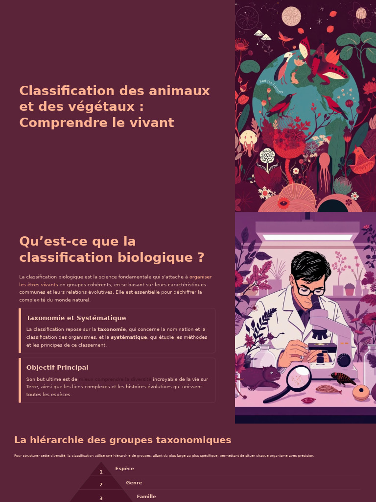 Classification des êtres vivants expliquée | PDF | Cellule (Biologie ...