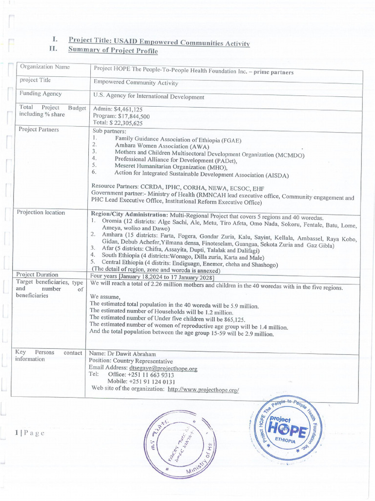 ECA Project Summary | PDF