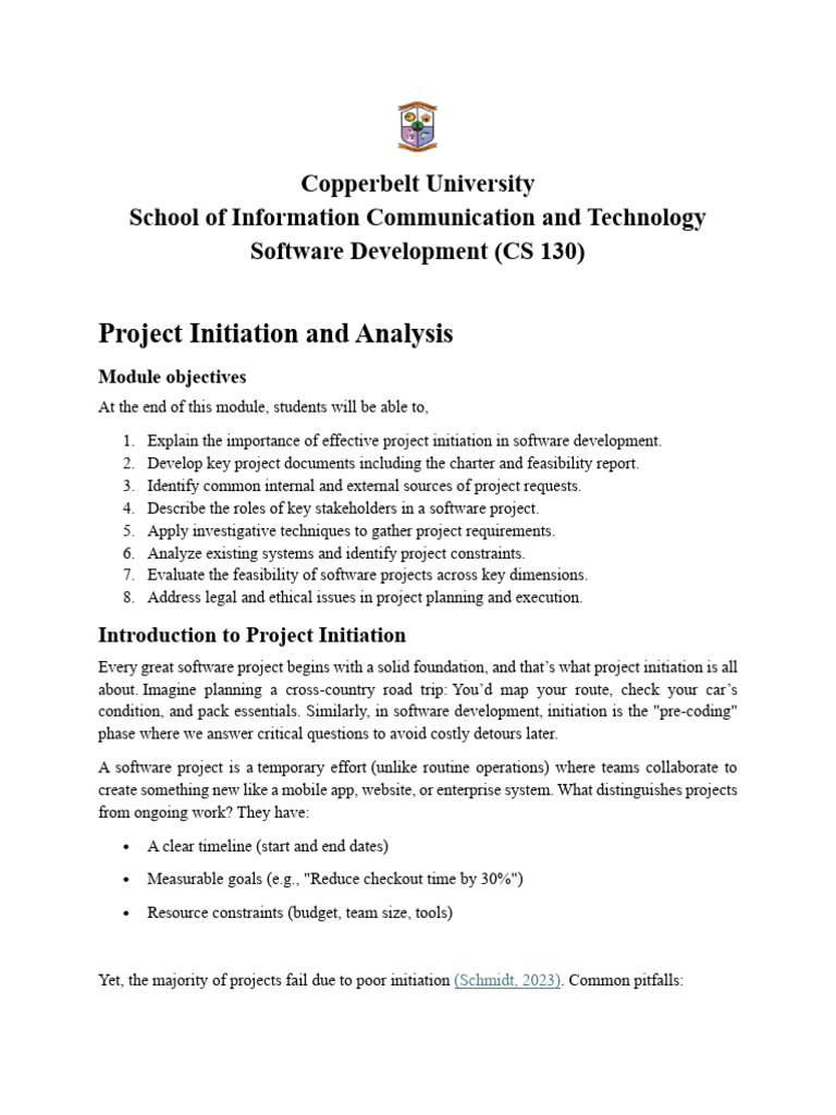 Software Project Initiation Guide | PDF | Security | Computer Security