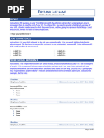 Comprehensive CV Sample Template | PDF