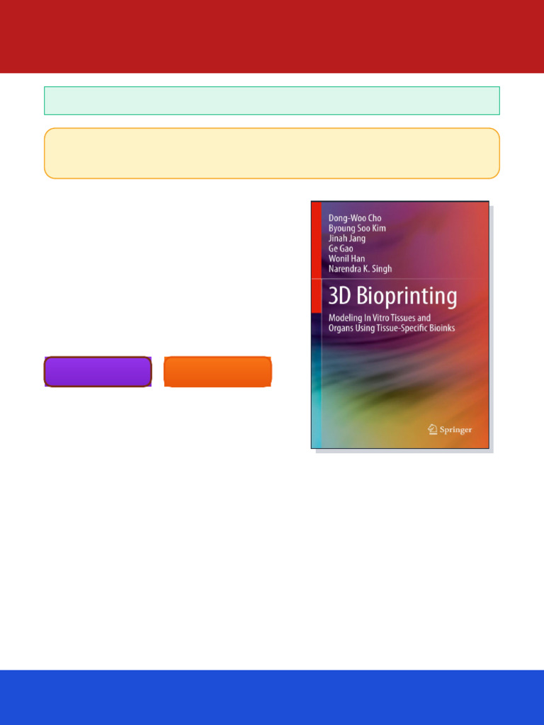 3D Bioprinting Modeling in Vitro Tissues and Organs Using Tissue ...