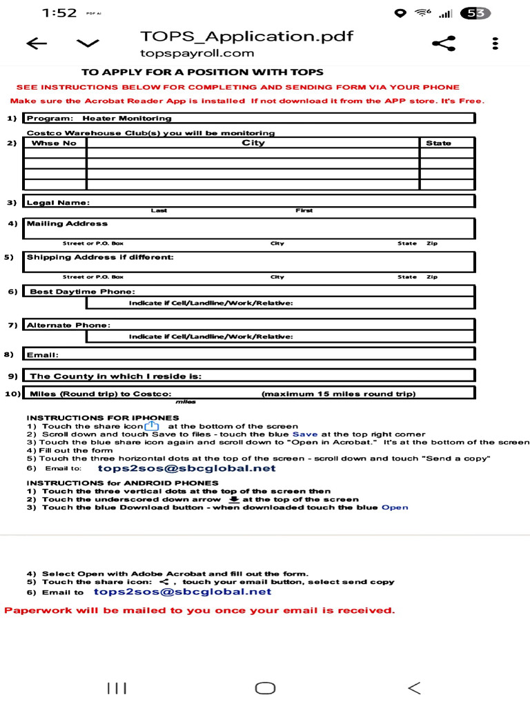 TOPS Heater Monitoring Application Guide | PDF