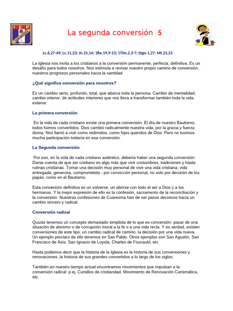 La Conversion 5 | PDF | Conversión religiosa | Teología