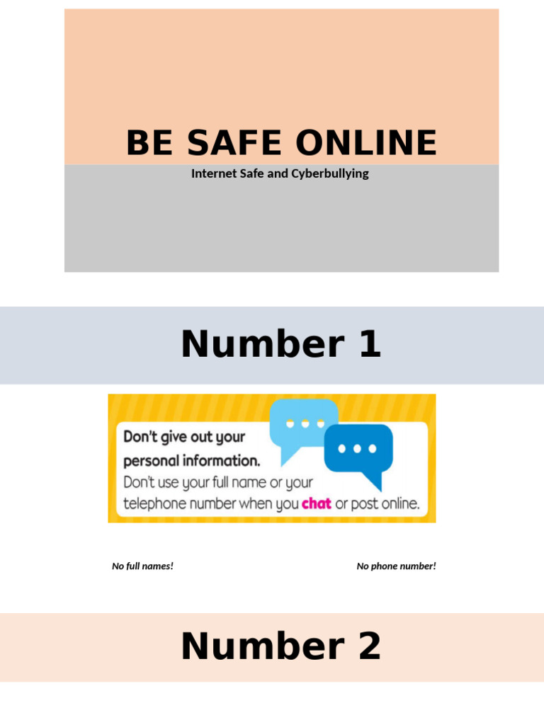 Be Safe Online | PDF