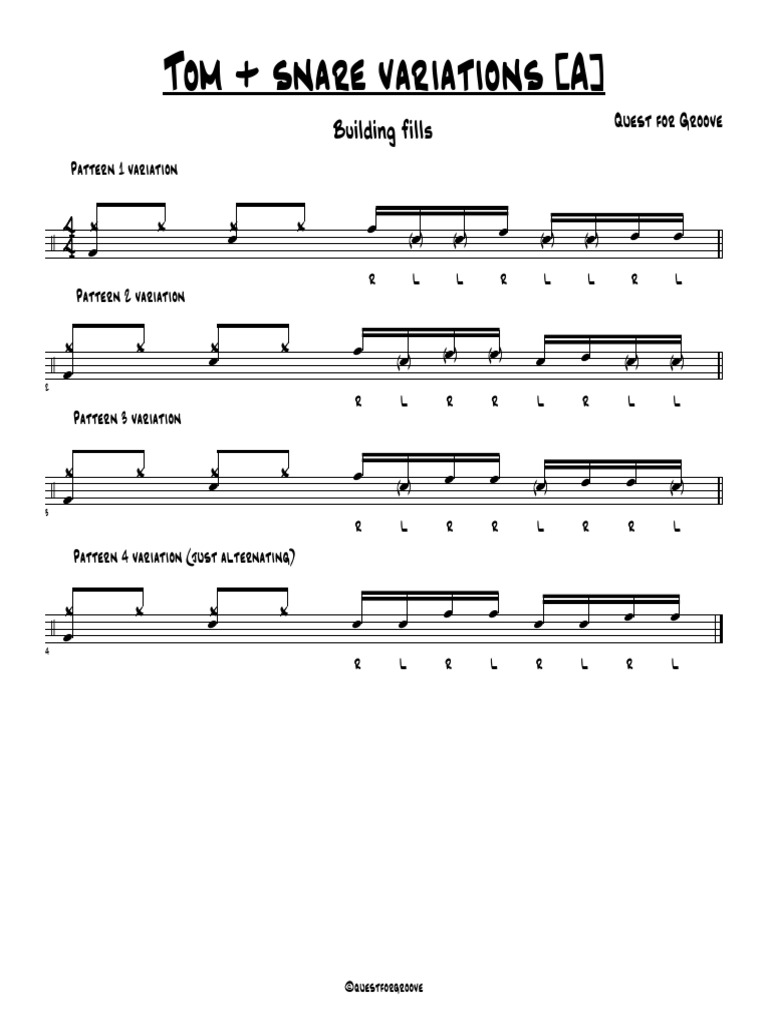 Fill Ideas Tom Snare Variations A | PDF