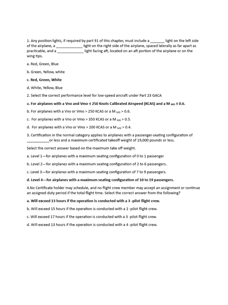 Aircraft Operation and Safety Regulations | PDF | Airspeed | Aviation
