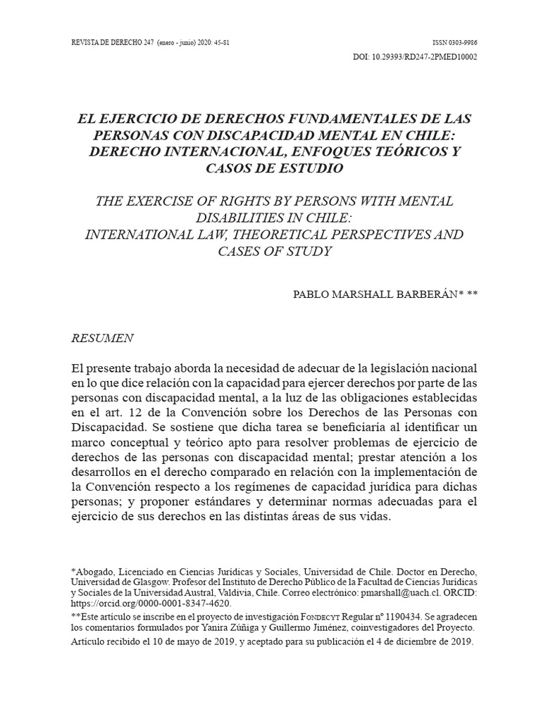Derechos de Personas con Discapacidad en Chile | PDF | Invalidez ...