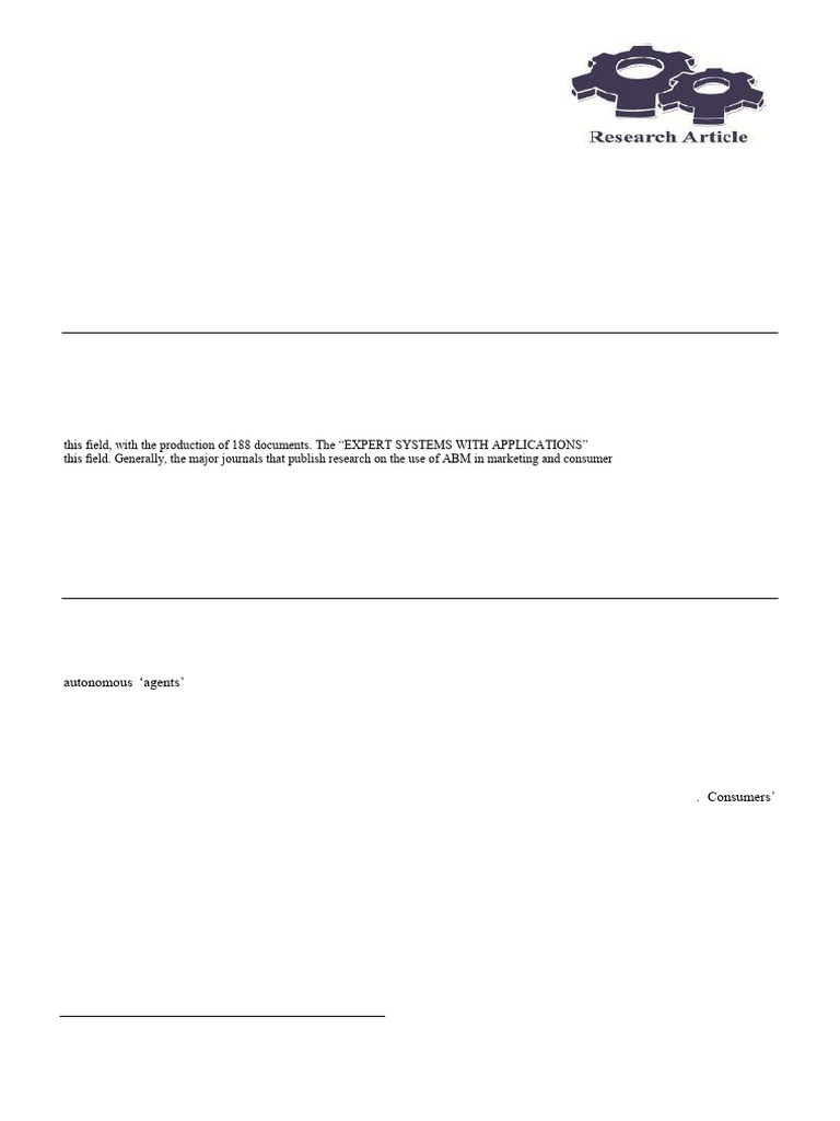 Agent-Based Modelling in Marketing Review | PDF | Agent Based Model ...