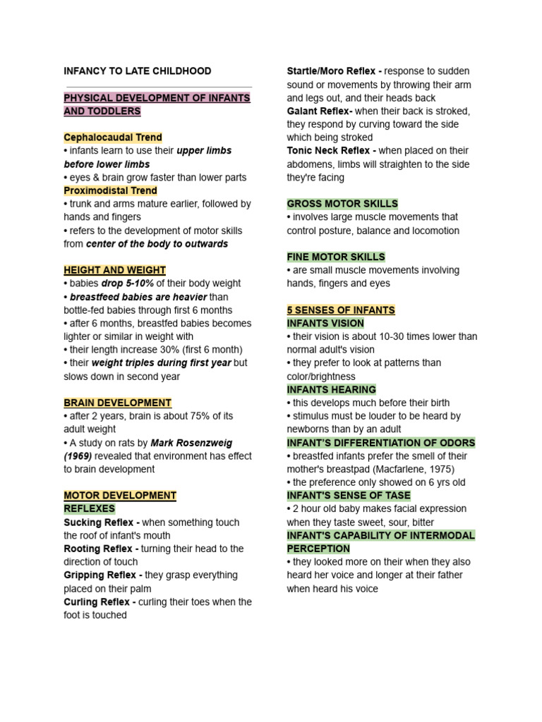 Infant to Preschool Development Insights | PDF | Infants | Thought