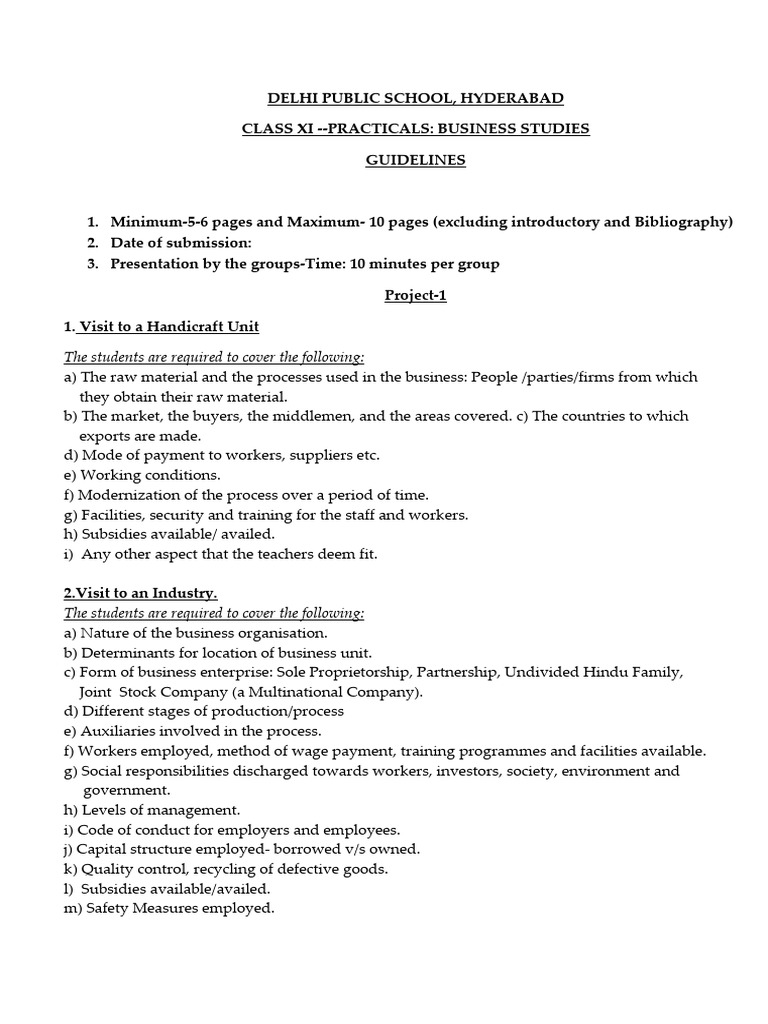 Business Studies Practical Guidelines | PDF | Goods | Warehouse