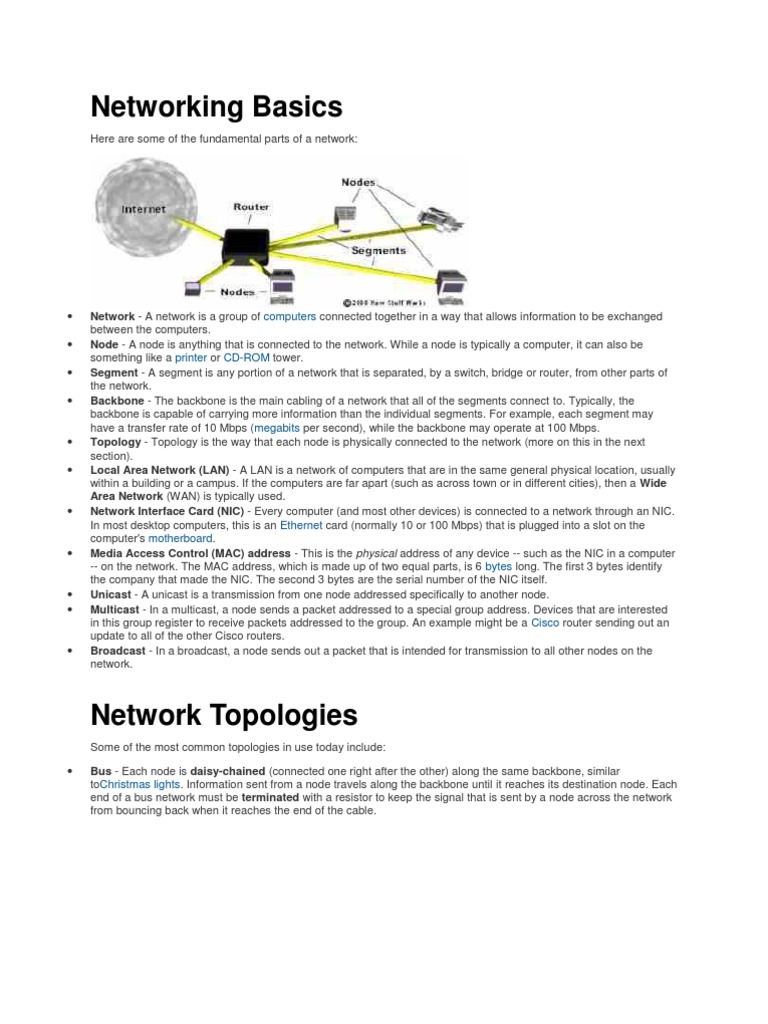 Networking Basics | PDF | Network Switch | Network Topology