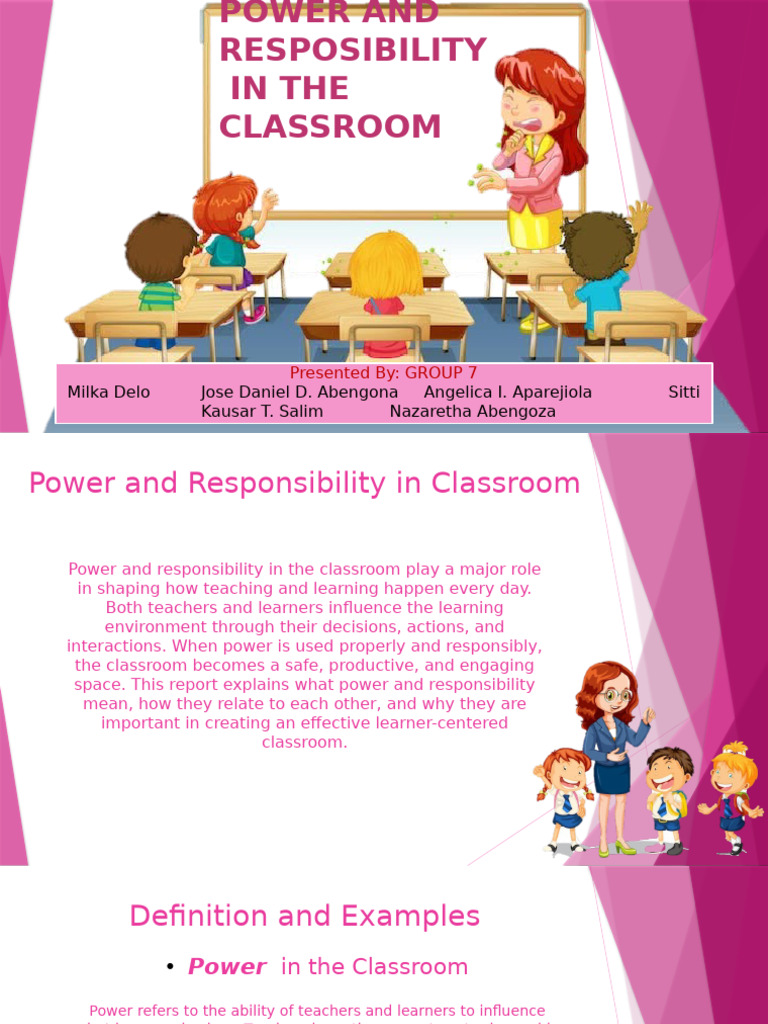 Power and Responsibility in Classrooms | PDF | Learning | Teachers