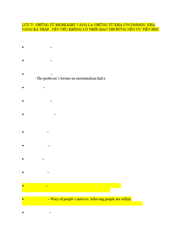 Uncommon Vocabulary Words with Examples | PDF