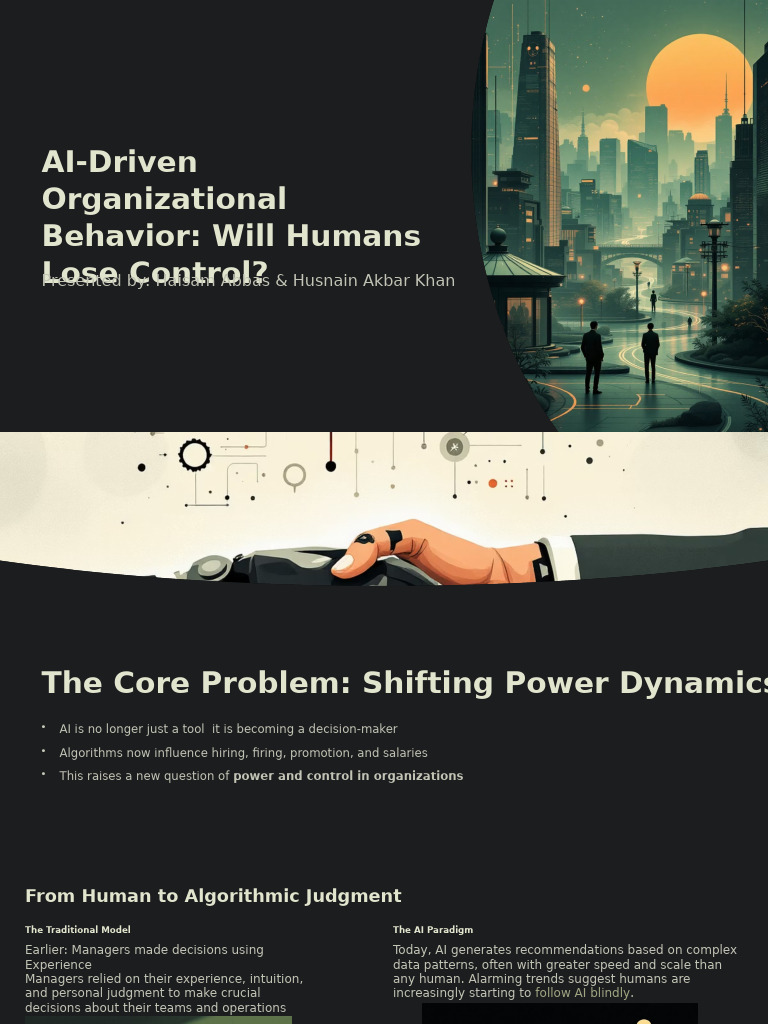 AI Driven Organizational Behavior Will Humans Lose Control | PDF ...