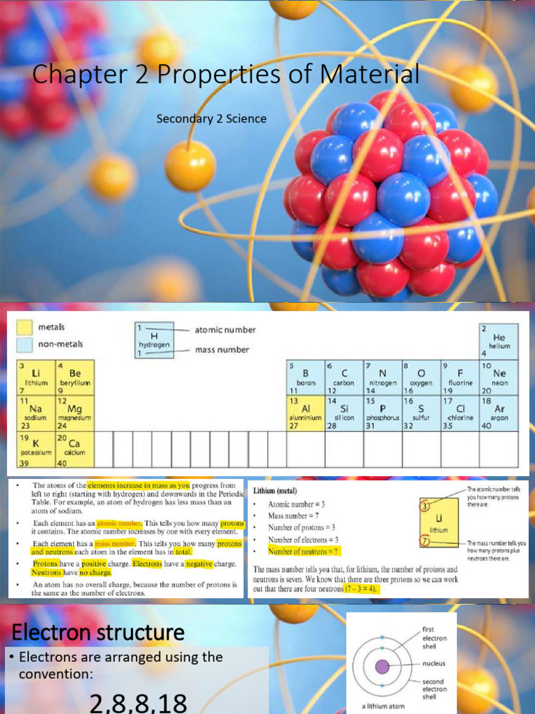 Properties of Materials in Science | PDF | Chlorine | Ion
