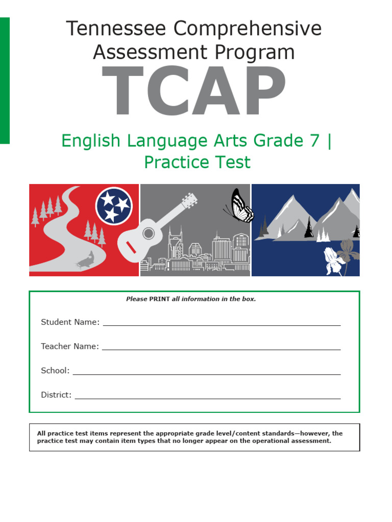 Grade 7 ELA Practice Test | PDF | Ice
