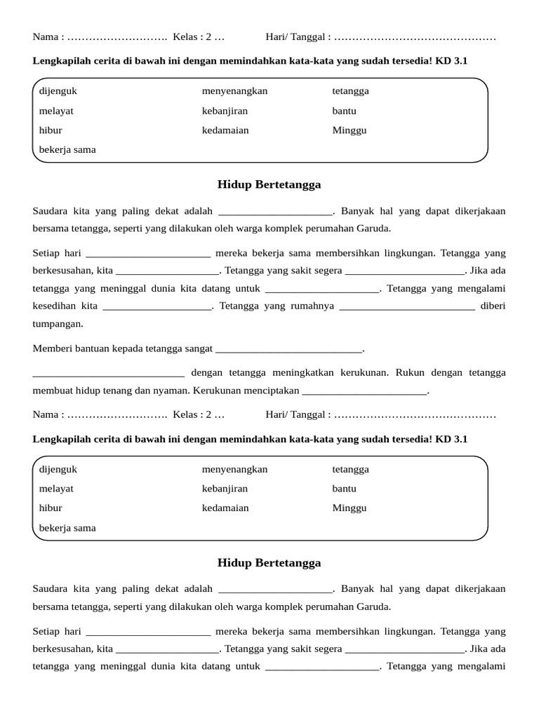 Pentingnya Hidup Bertetangga dan Gotong Royong | PDF