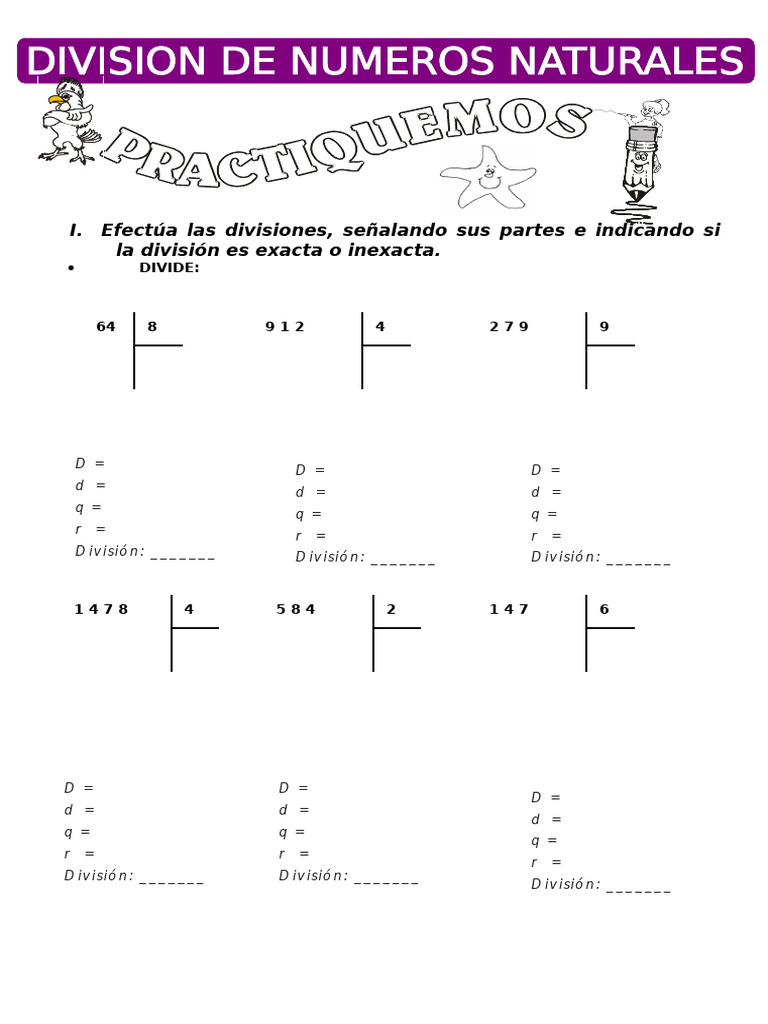 Ejercicios de División y Problemas Matemáticos | PDF