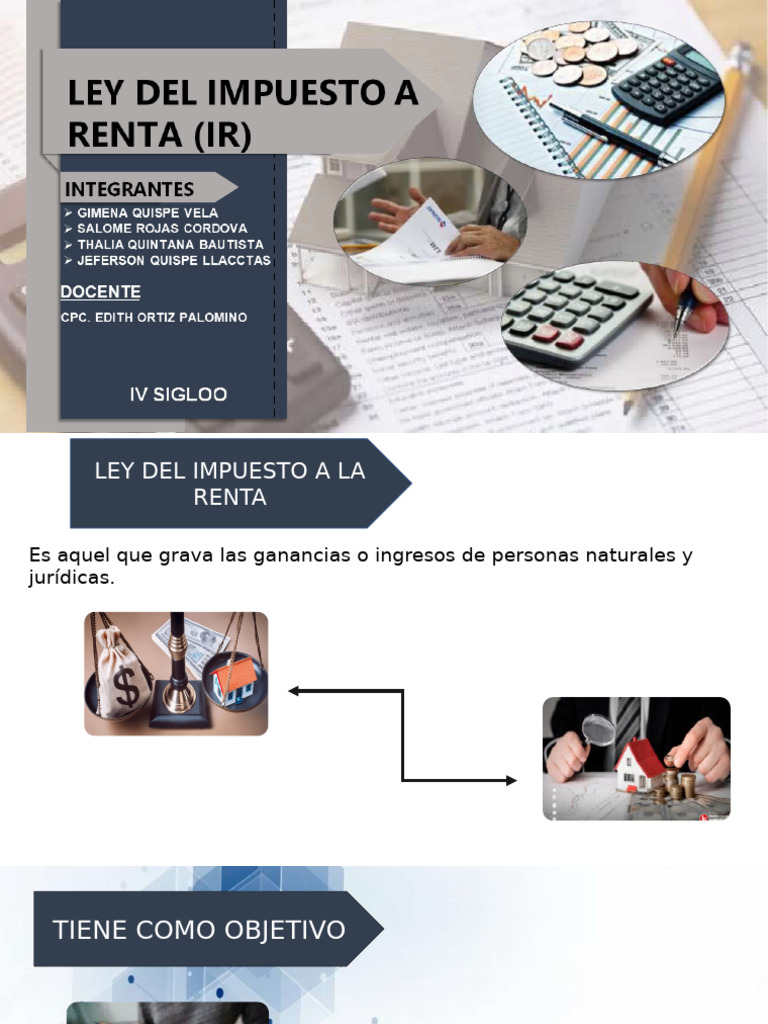 Ley del Impuesto a la Renta: Categorías y Tasas | PDF