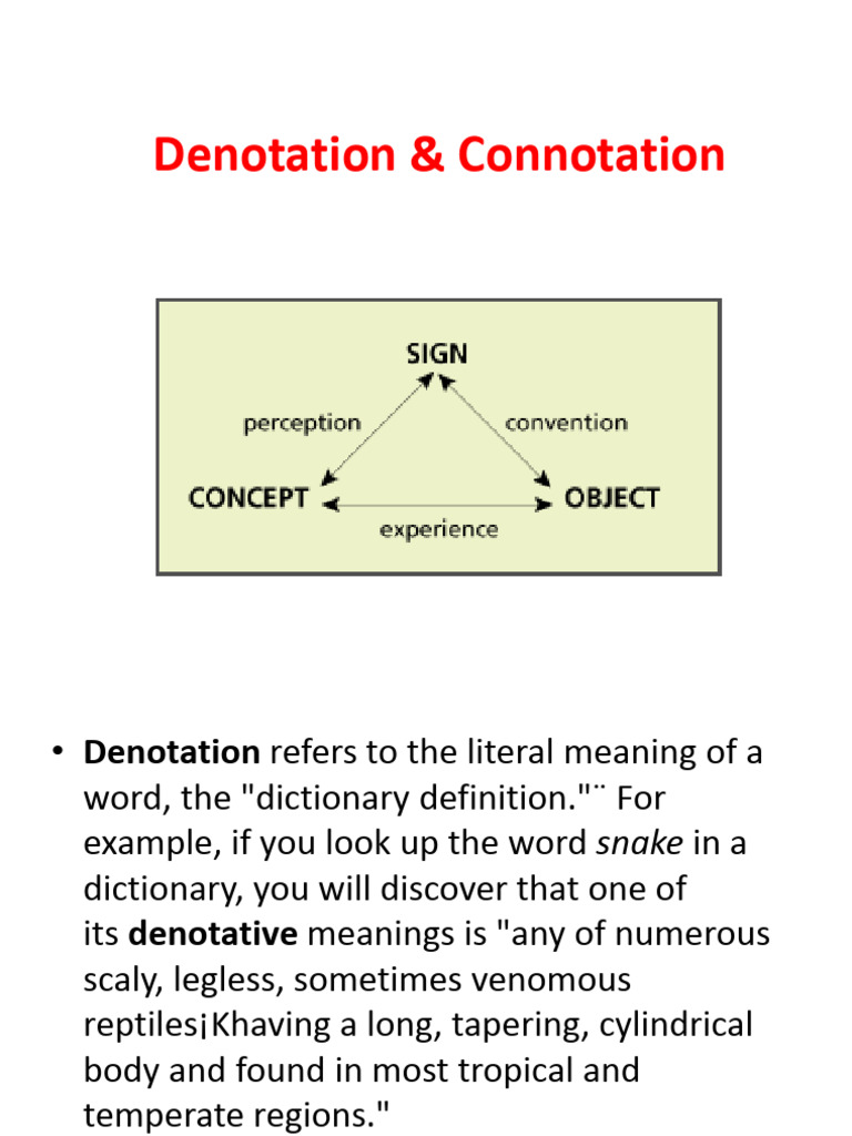 Understanding Denotation and Connotation | PDF | Word