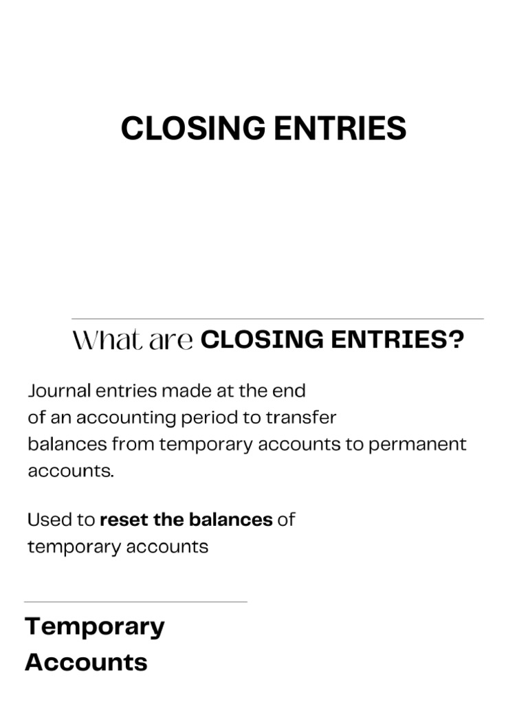 Closing Entries | PDF