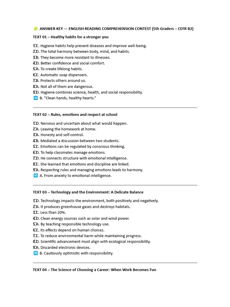 ? Answer Key | PDF