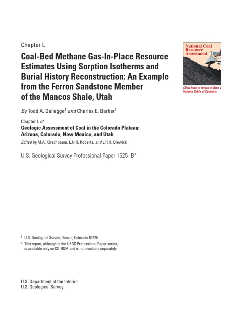 Coal-Bed Methane Resource Estimates in Utah | PDF | Social Science ...